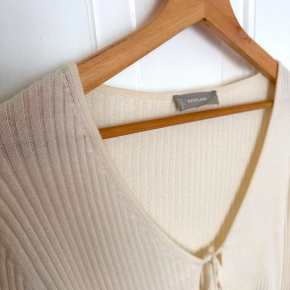 Everlane Cotton-Moroni Tie-Front Cardigan - Picture 4 of 4